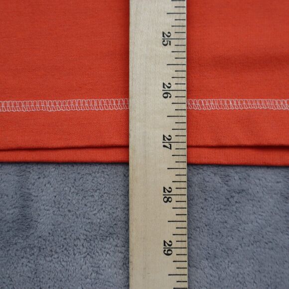 Bridge Gate Shirt Womens S Orange Short Sleeve Henley Button Pocket Knit T Shirt - Picture 5 of 15